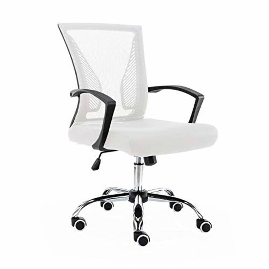 Modern Home Zuna Mid-Back Office Task Chair - Ergonomic Back Supporting Mesh Back Desk Chair for $60