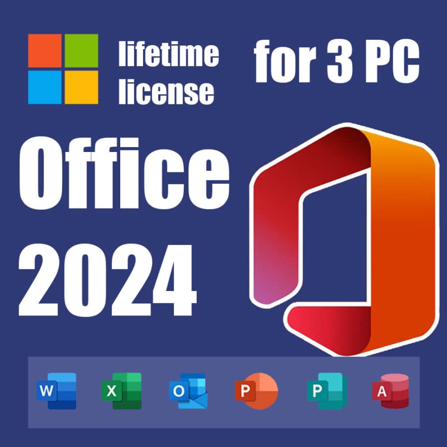 Microsoft Office Pro 2024 for Windows 10/11 3-PC Lifetime License for $15