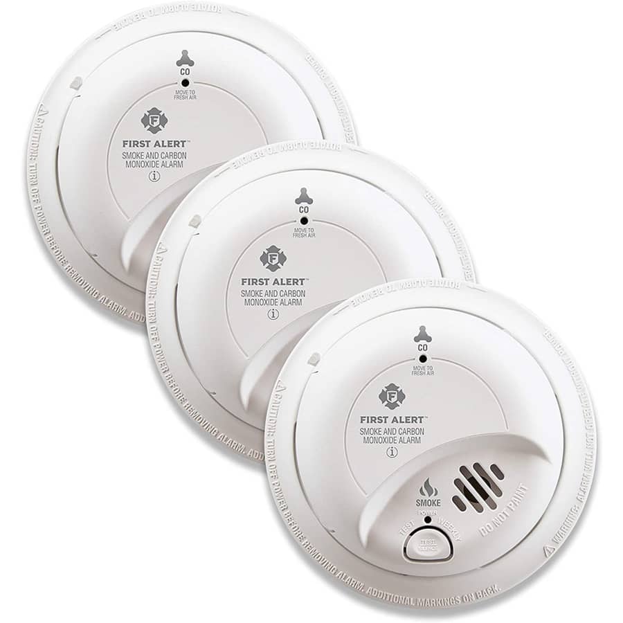 First Alert Smoke Detector/Carbon Monoxide Alarm 3-Pack for $160