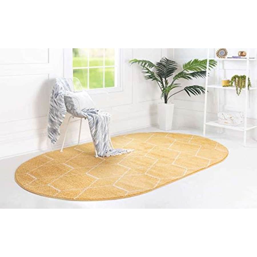 Unique Loom Trellis Frieze Collection Lattice Moroccan Geometric Modern Oval Rug, 3 x 5 Feet, for $35 Unique Loom Trellis Frieze Collection Lattice Moroccan Geometric Modern Oval Rug, 3 x 5 Feet, for $35