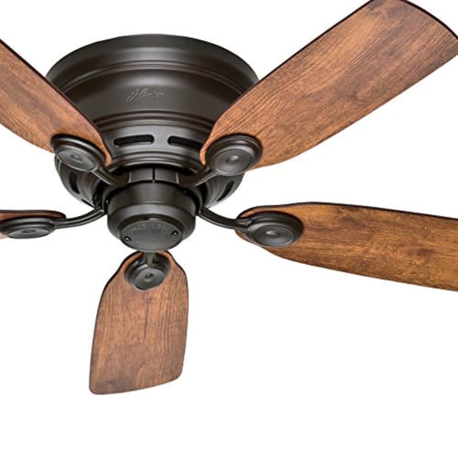 Hunter Fan 42in New Bronze Finish Low Profile Ceiling Fan with Reversible Weathered Oak / Wine for $49 Hunter Fan 42in New Bronze Finish Low Profile Ceiling Fan with Reversible Weathered Oak / Wine for $49