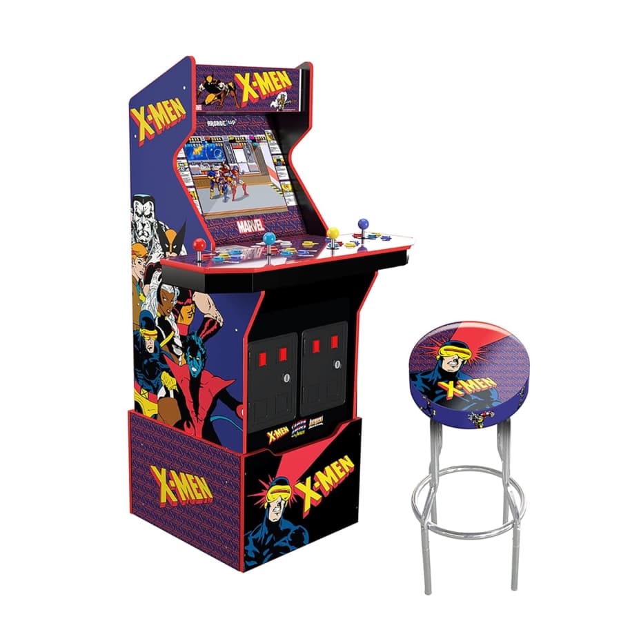 Arcade1UP Marvel X-Men 4-Player Arcade Machine w/ Stool & Riser for $400