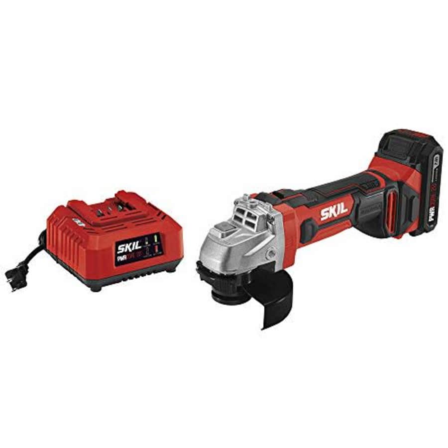 Skil 20V 4-1/2 Inch Angle Grinder, Includes 2.0Ah PWRCore 20 Lithium Battery and Charger - AG290202 for $83 Skil 20V 4-1/2 Inch Angle Grinder, Includes 2.0Ah PWRCore 20 Lithium Battery and Charger - AG290202 for $83