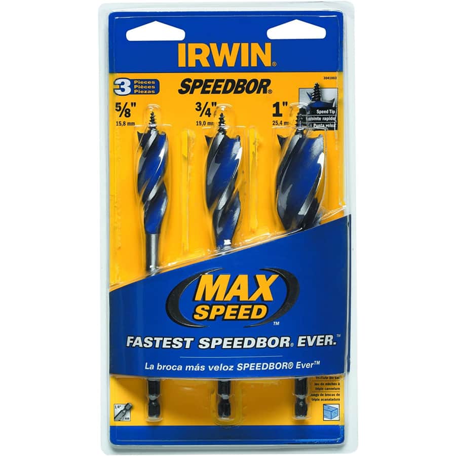 Irwin Speedbor Max 3-Piece Woodboring Drill Bit Set for $16