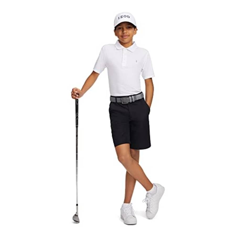 IZOD Boys' Performance Golf Swingflex Stretch Straight Fit Shorts, Blackout for $20