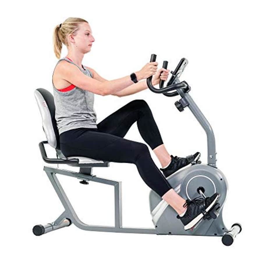 Sunny Health & Fitness Recumbent Bike - SF-RB4876, silver for $228 Sunny Health & Fitness Recumbent Bike - SF-RB4876, silver for $228