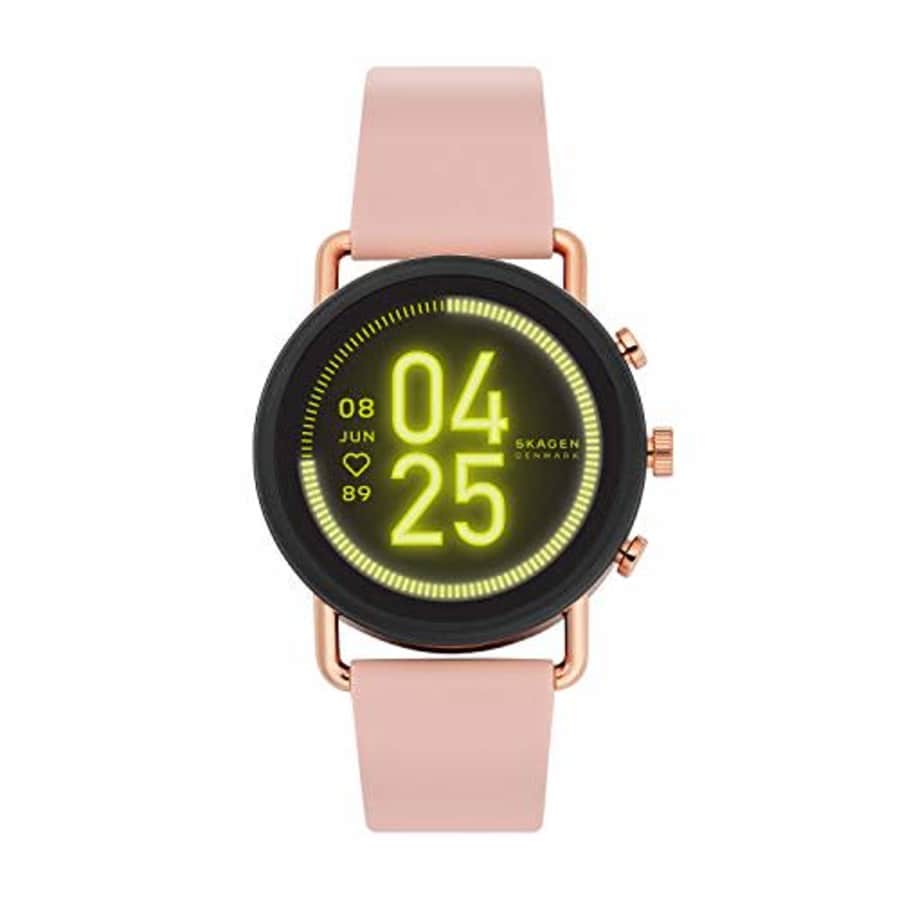 Skagen Connected Falster 3 Gen 5 Stainless Steel and Silicone Touchscreen Smartwatch, Color: Pink for $265 Skagen Connected Falster 3 Gen 5 Stainless Steel and Silicone Touchscreen Smartwatch, Color: Pink for $265