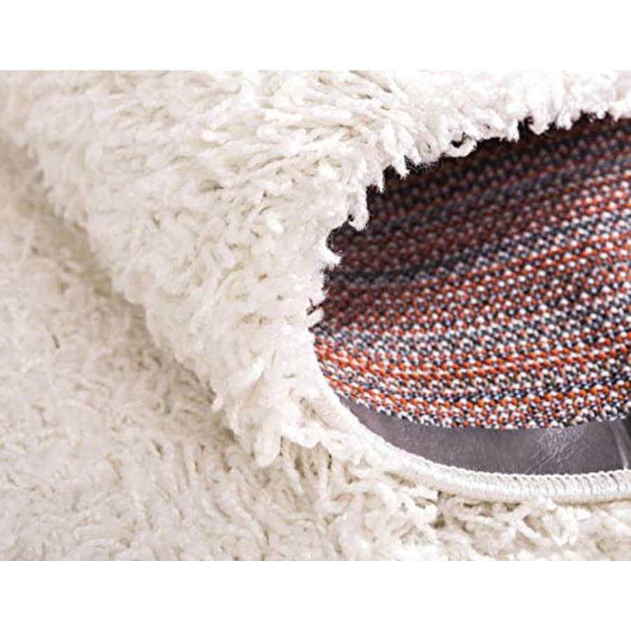 Unique Loom Solid Shag Collection Area Rug (2' 6" x 19' 8" Runner, Snow White) for $83