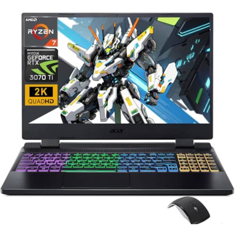 acer Nitro 5 Gaming Laptop 2024 Newest, 15.6" QHD IPS 165Hz Display, AMD Ryzen 7 6800H(8 core), for $1,300