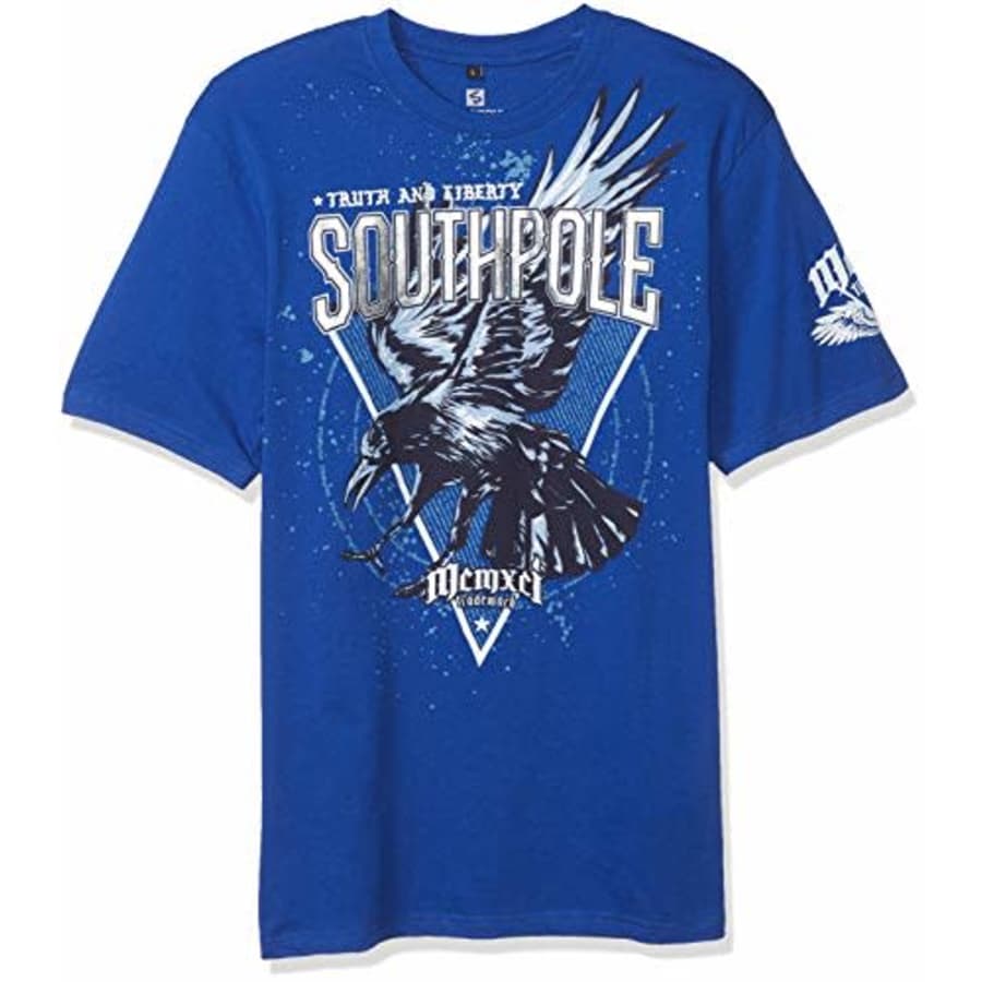 Southpole Men's Short Sleeve Fashion T-Shirt, Royal Eagle, X-Large for $10