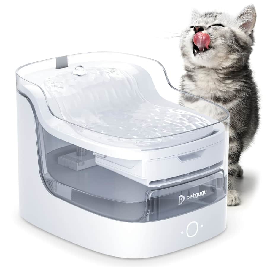 Petgugu 2L Automatic Cat Water Fountain for $30 Petgugu 2L Automatic Cat Water Fountain for $30