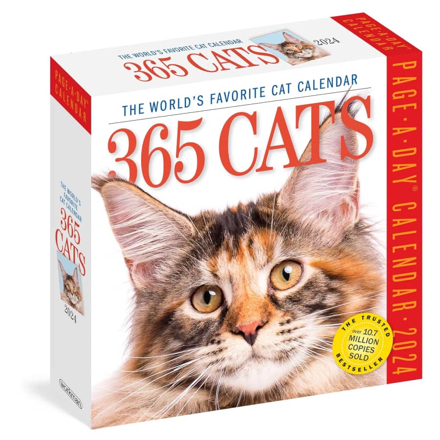365 Cats Page-A-Day Calendar 2024 for $8 365 Cats Page-A-Day Calendar 2024 for $8