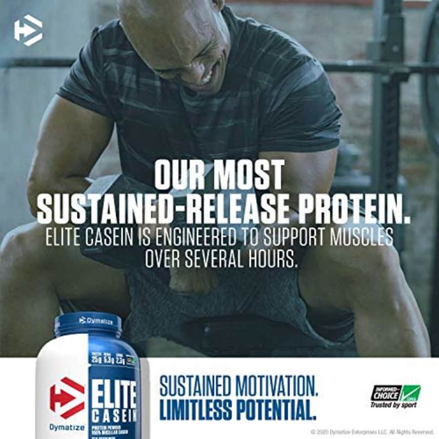 Dymatize Elite Casein Protein Powder, Slow Absorbing with Muscle Building Amino Acids, 100% for $70 Dymatize Elite Casein Protein Powder, Slow Absorbing with Muscle Building Amino Acids, 100% for $70