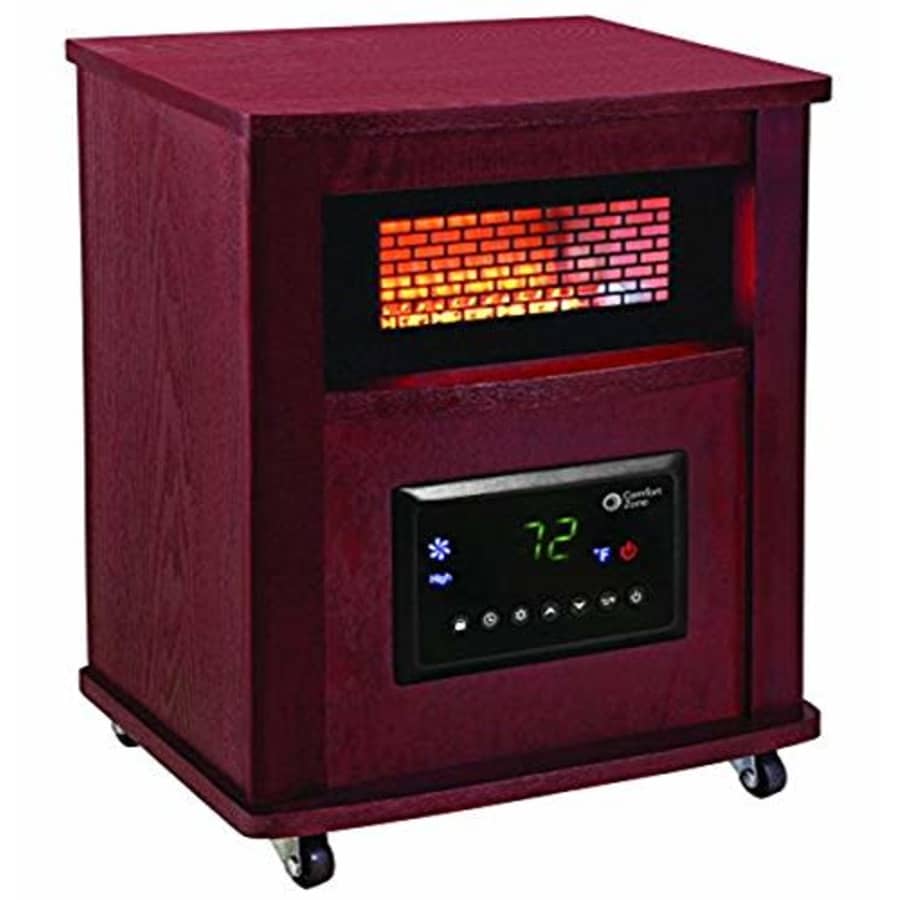 Comfort Zone CZ2032C Infrared Quartz Wood Cabinet Heater, 16", Cherry for $118 Comfort Zone CZ2032C Infrared Quartz Wood Cabinet Heater, 16", Cherry for $118