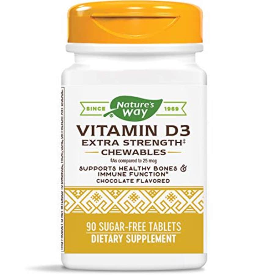Nature's Way Natures Way Vitamin D3 Extra Strength, Sugar-Free, Chocolate Flavored, 90 Chewables for $13 Nature's Way Natures Way Vitamin D3 Extra Strength, Sugar-Free, Chocolate Flavored, 90 Chewables for $13