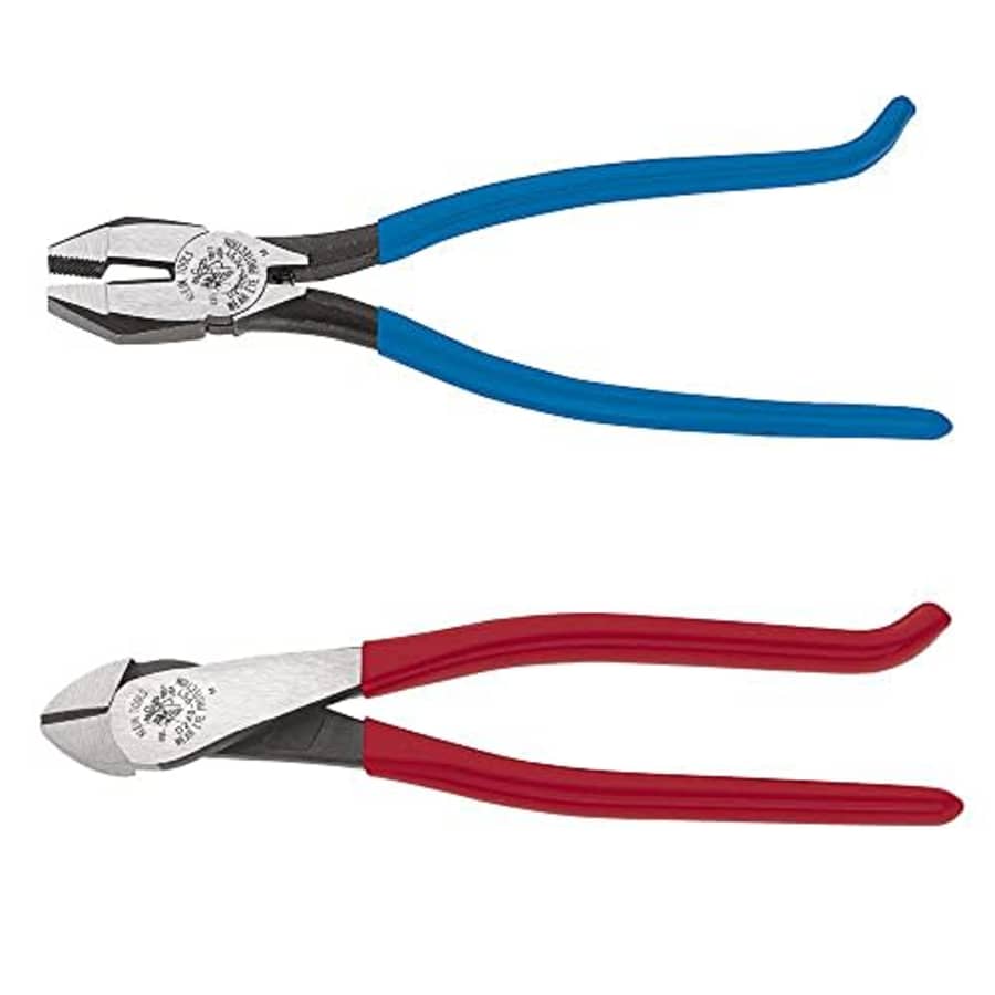 Klein Tools Pliers Set, Ironworker's Diagonal Cutting Pliers and Heavy Duty Side Cutters, Tie Wire Cutter for for $72