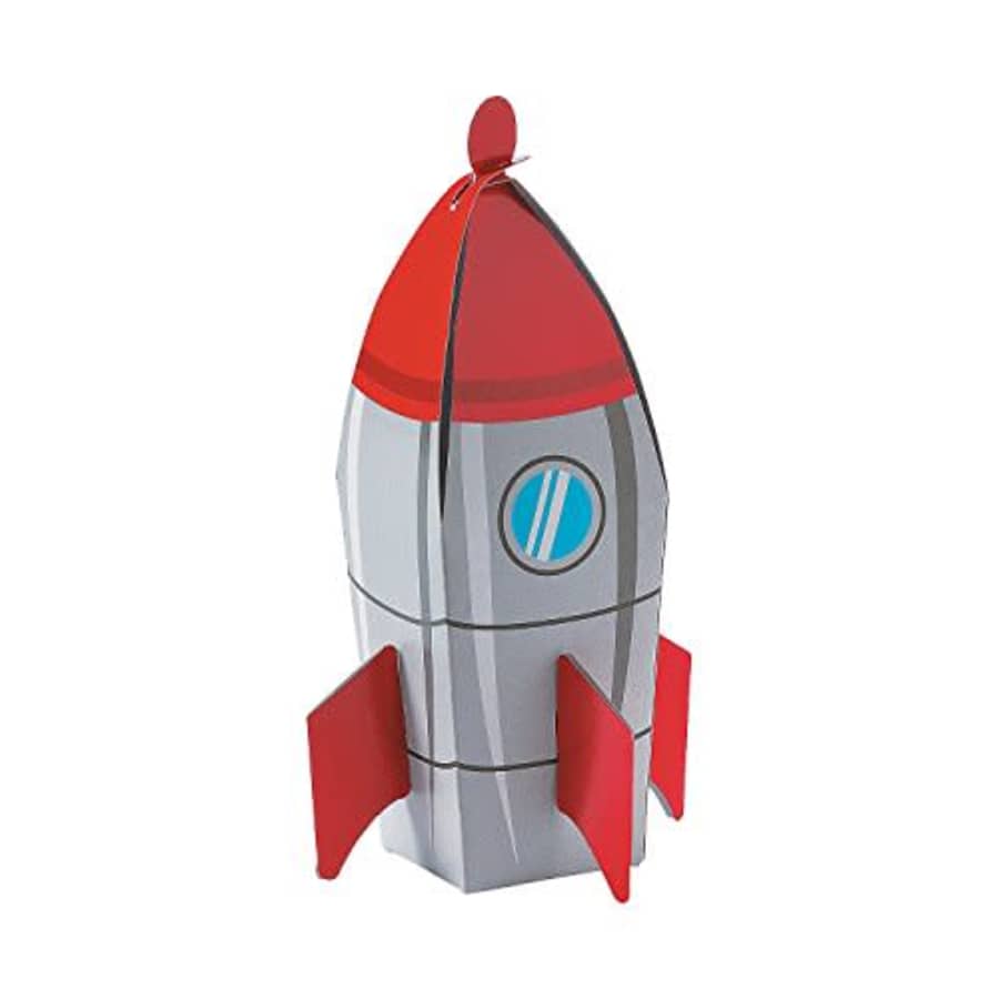 Fun Express Rocket Ship Space Party Favor Treat Boxes - 12 Piece Pack - Spaceship Birthday Party Supplies for $12 Fun Express Rocket Ship Space Party Favor Treat Boxes - 12 Piece Pack - Spaceship Birthday Party Supplies for $12