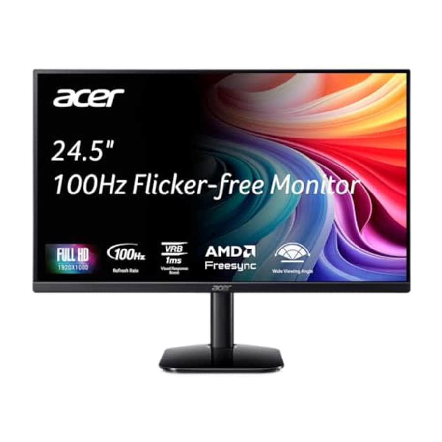 Acer KB252Q E0bi 24.5" IPS Full HD (1920 x 1080) Zero-Frame Gaming Office Monitor AMD FreeSync for $100