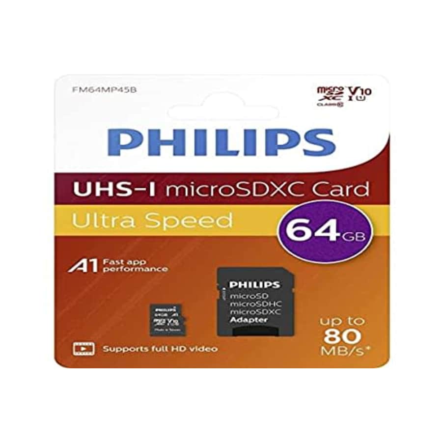 Philips - Micro SDHC 64 GB Class 10 Memory Card + Adapter for $21 Philips - Micro SDHC 64 GB Class 10 Memory Card + Adapter for $21