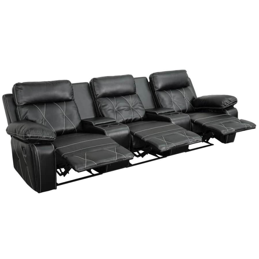 Flash Furniture Reel Comfort Straight 3-Seat Reclining Theater Seating for $1,005