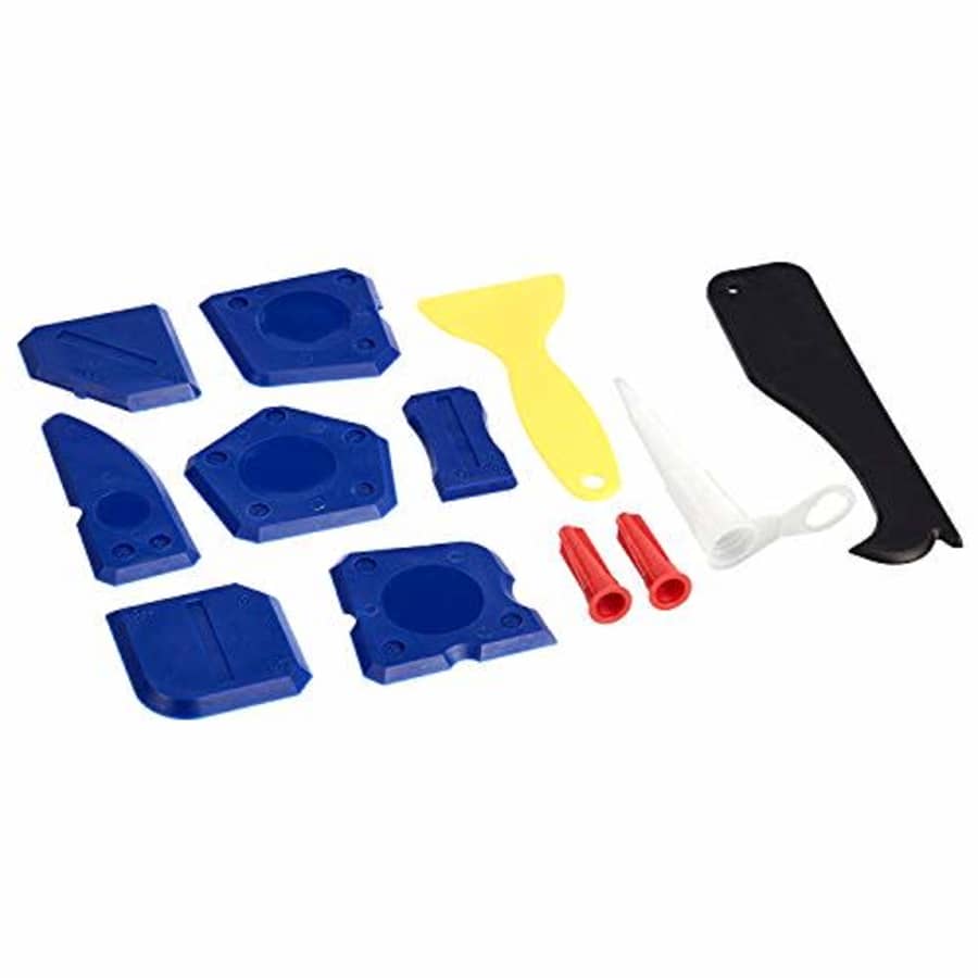 Amazon Basics Caulking Tool Kit with Silicone Sealant Finishing Tools, 12-Pieces for $10