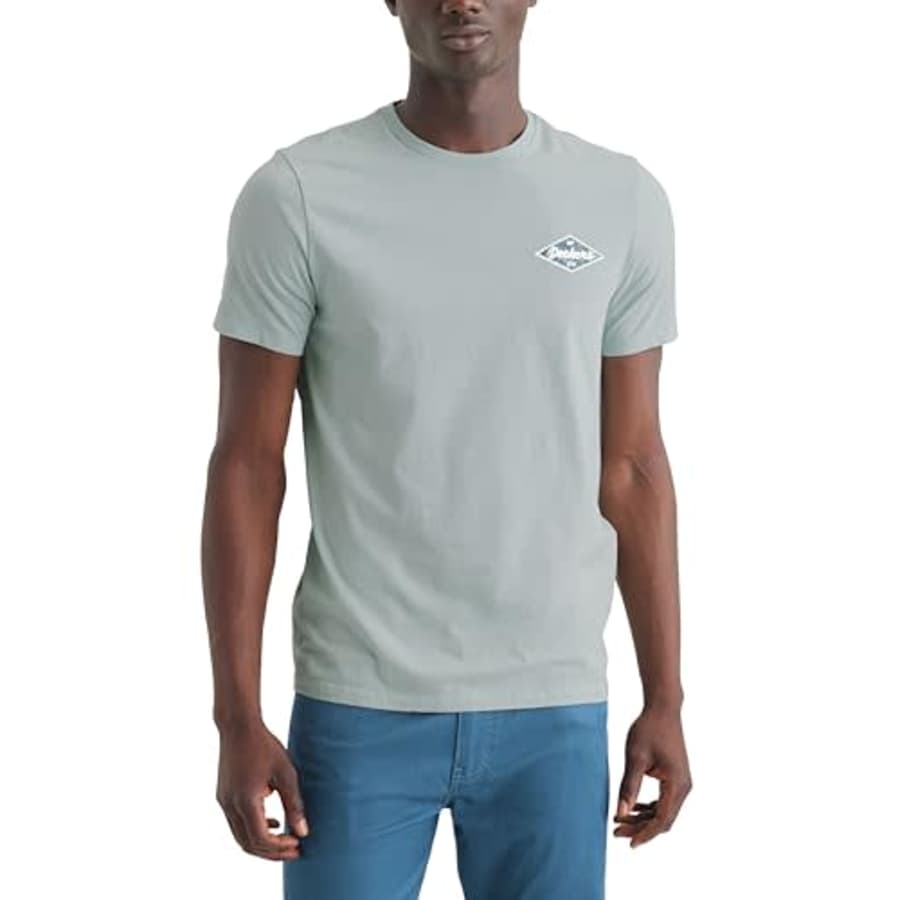 Dockers Men's Slim Fit Short Sleeve Graphic Tee Shirt, (New) Banner Harbor Grey, X-Large for $8