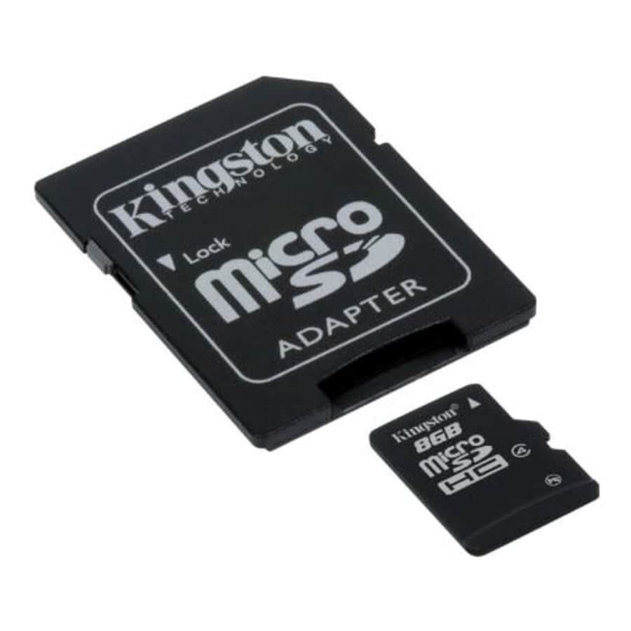 Kingston 8 GB microSDHC Class 4 Flash Memory Card SDC4/8GB,Black for $10