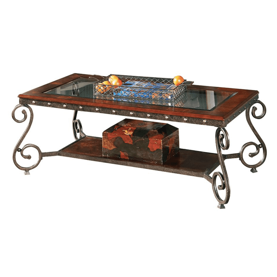 Steve Silver Ellery 50" Glass-Top Coffee Table for $134