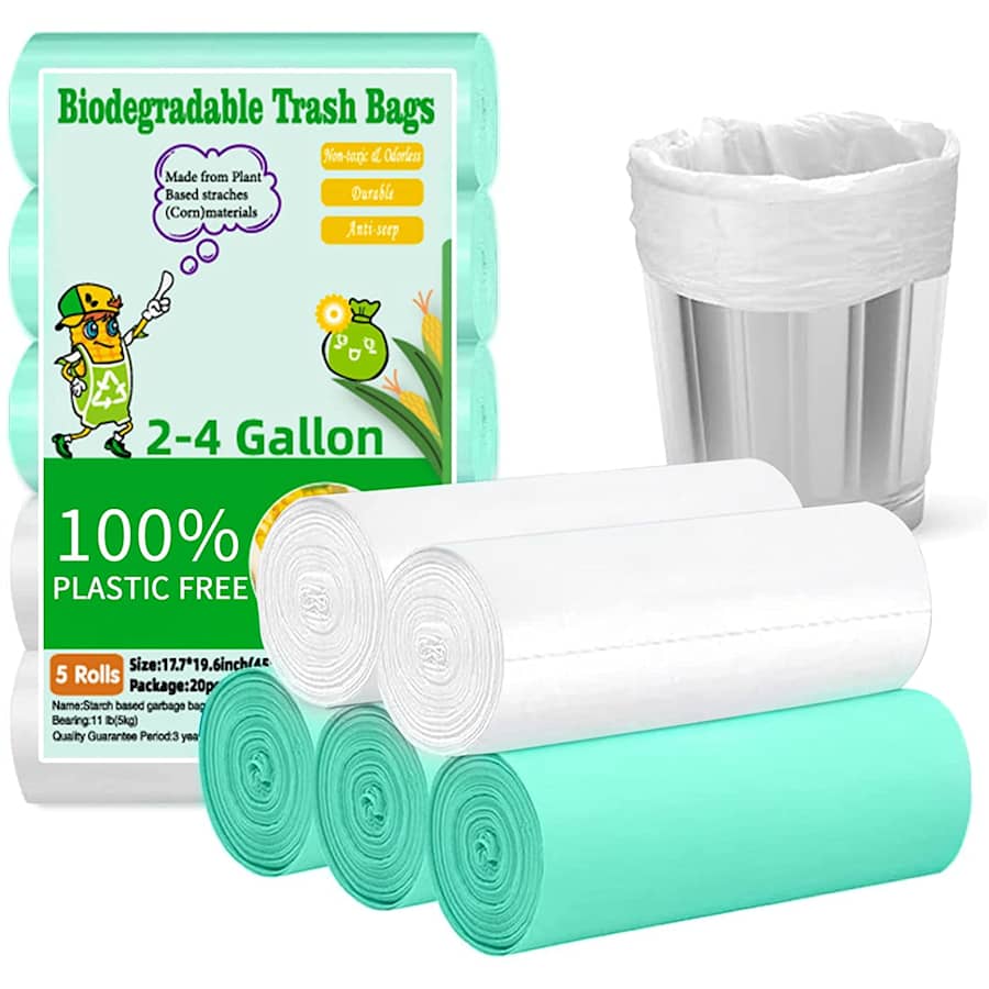 Rightwell 2.6-Gal. Biodegradable Small Garbage Bags for $5