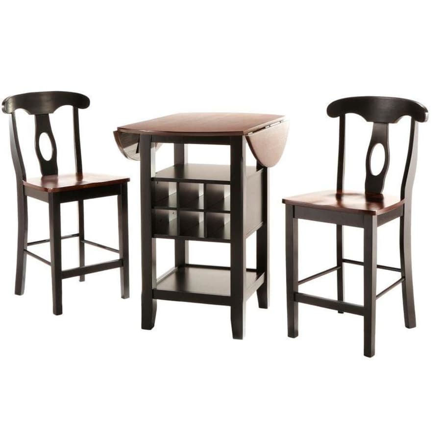 HomeSullivan Kamerfield 3-Piece Drop-Leaf Bar Table Set for $188 HomeSullivan Kamerfield 3-Piece Drop-Leaf Bar Table Set for $188
