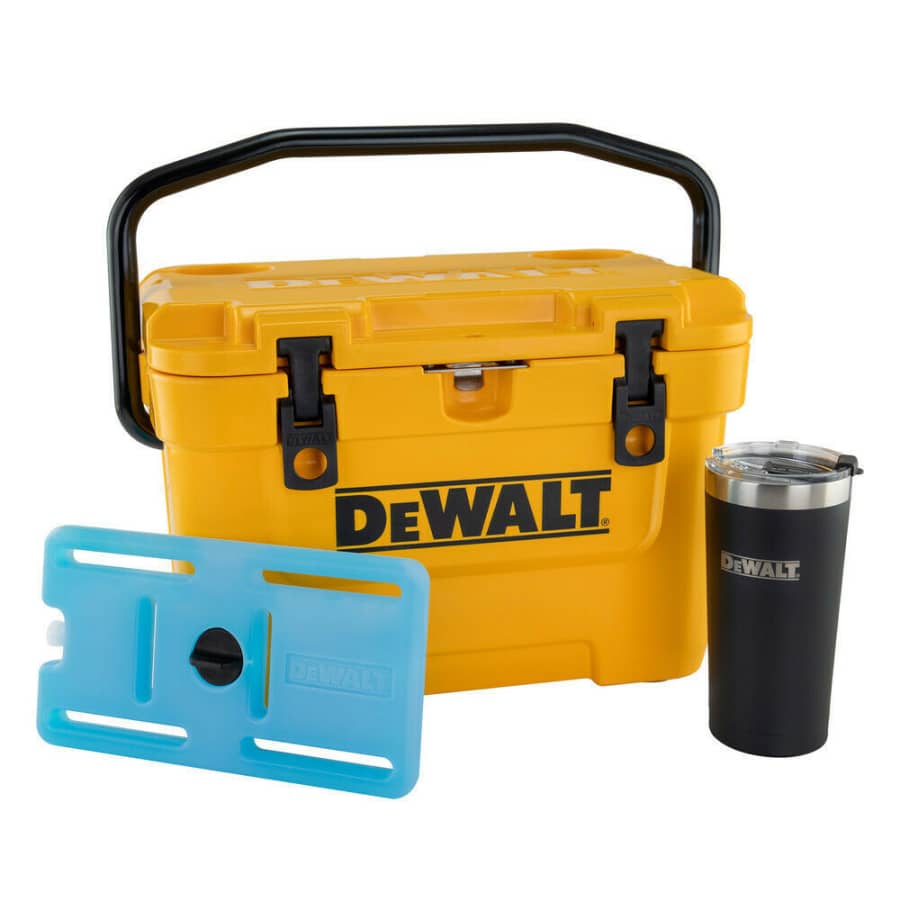 DeWalt 10qt Cooler/ Ice Pack / 20-oz. Tumbler Combo for $110 DeWalt 10qt Cooler/ Ice Pack / 20-oz. Tumbler Combo for $110