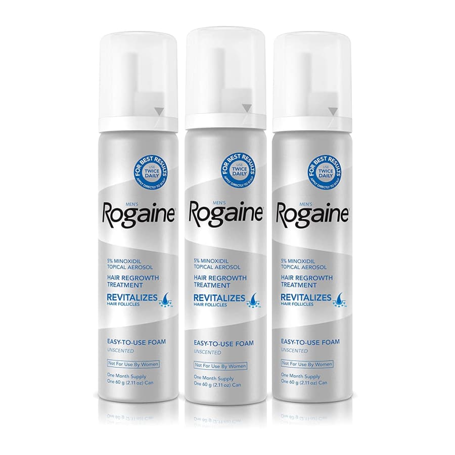 Rogaine Men's 5% Minoxidil 2.11-oz. Topical Foam 3-Pack for $60