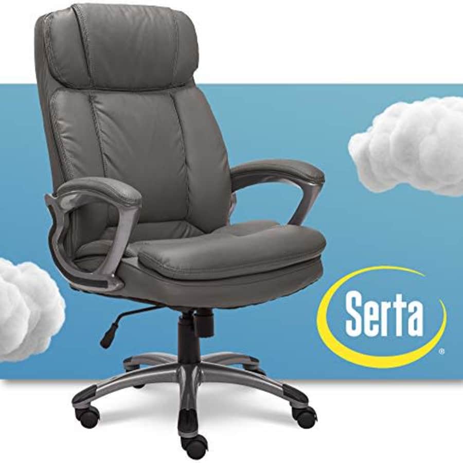 Serta Faux Big & Tall Executive Office Chair High Back All Day Comfort Ergonomic Lumbar Support, for $226