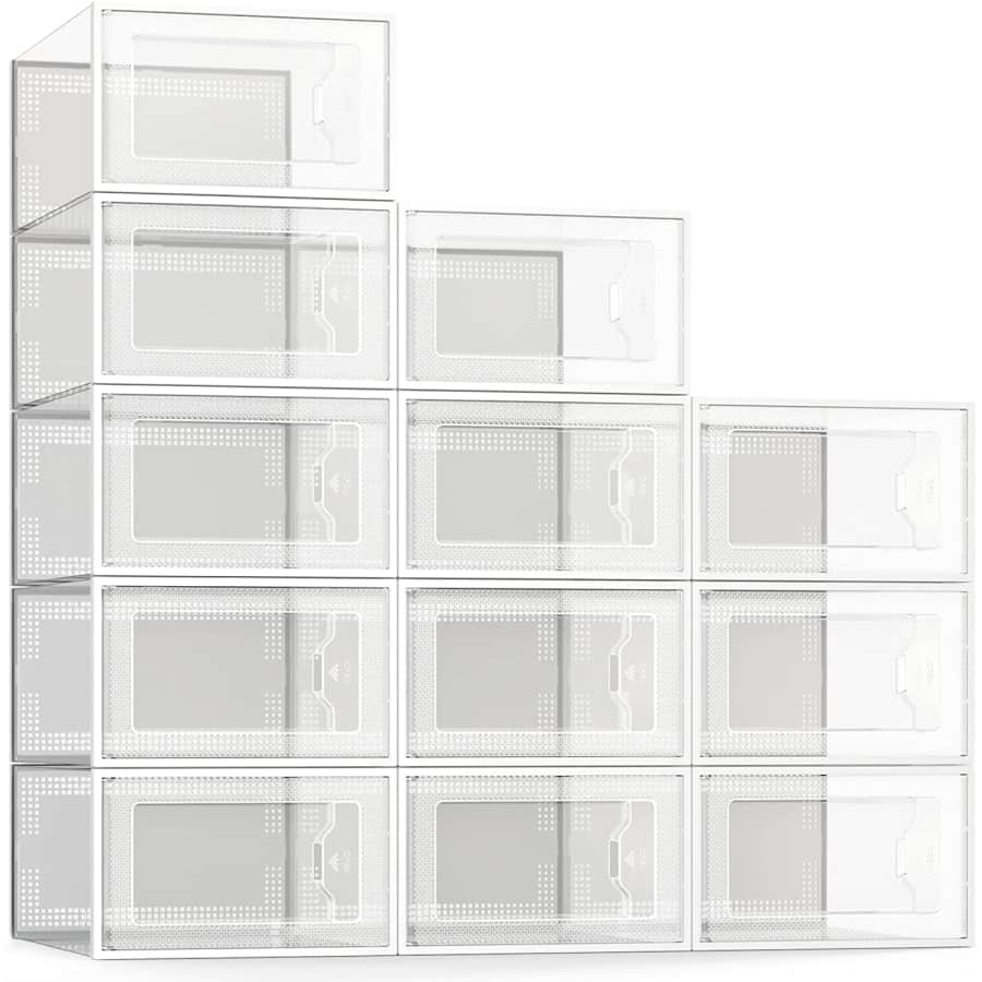 Shoe Storage Box 12-Pack for $40