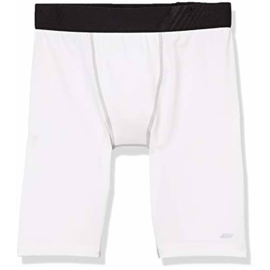 Amazon Essentials Men's Control Tech 9" Shorts, White, Large for $17