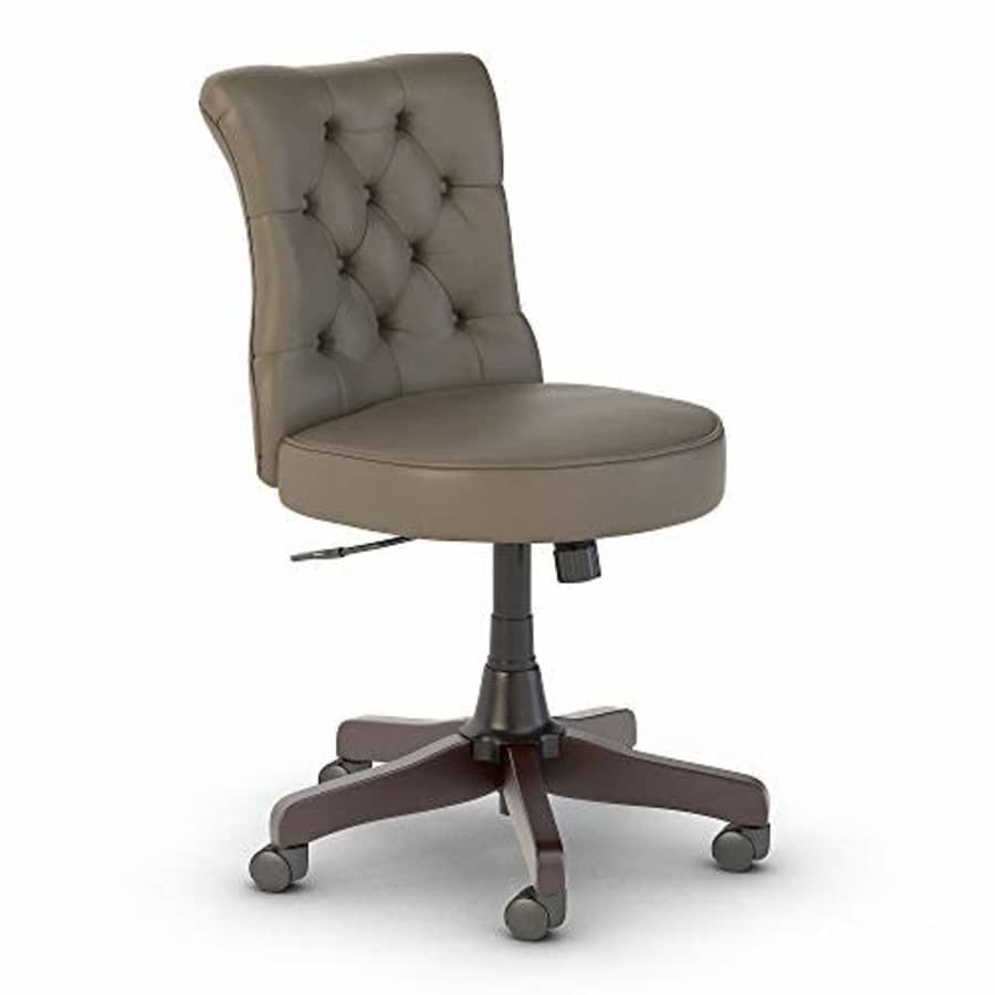 Bush Furniture Bush Business Furniture Arden Lane Mid Back Tufted Office Chair, Washed Gray Leather for $203