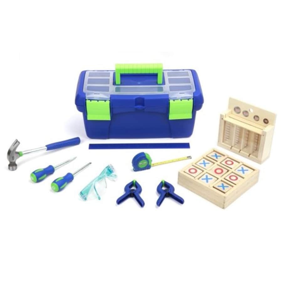Create & Learn Children's Tool Set w/ Coin Bank & Tic-Tac-Toe for $15