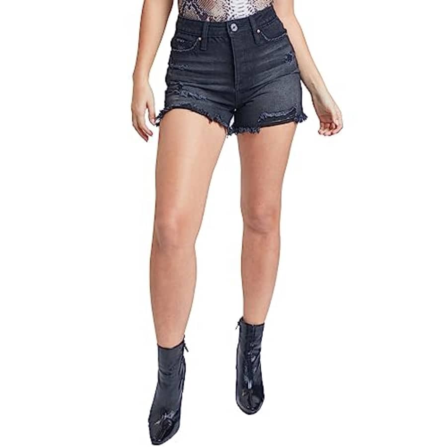 YMI Women's Mom Fit Festival Shorts - Aurora Collection, Black Rips, 05 for $18 YMI Women's Mom Fit Festival Shorts - Aurora Collection, Black Rips, 05 for $18