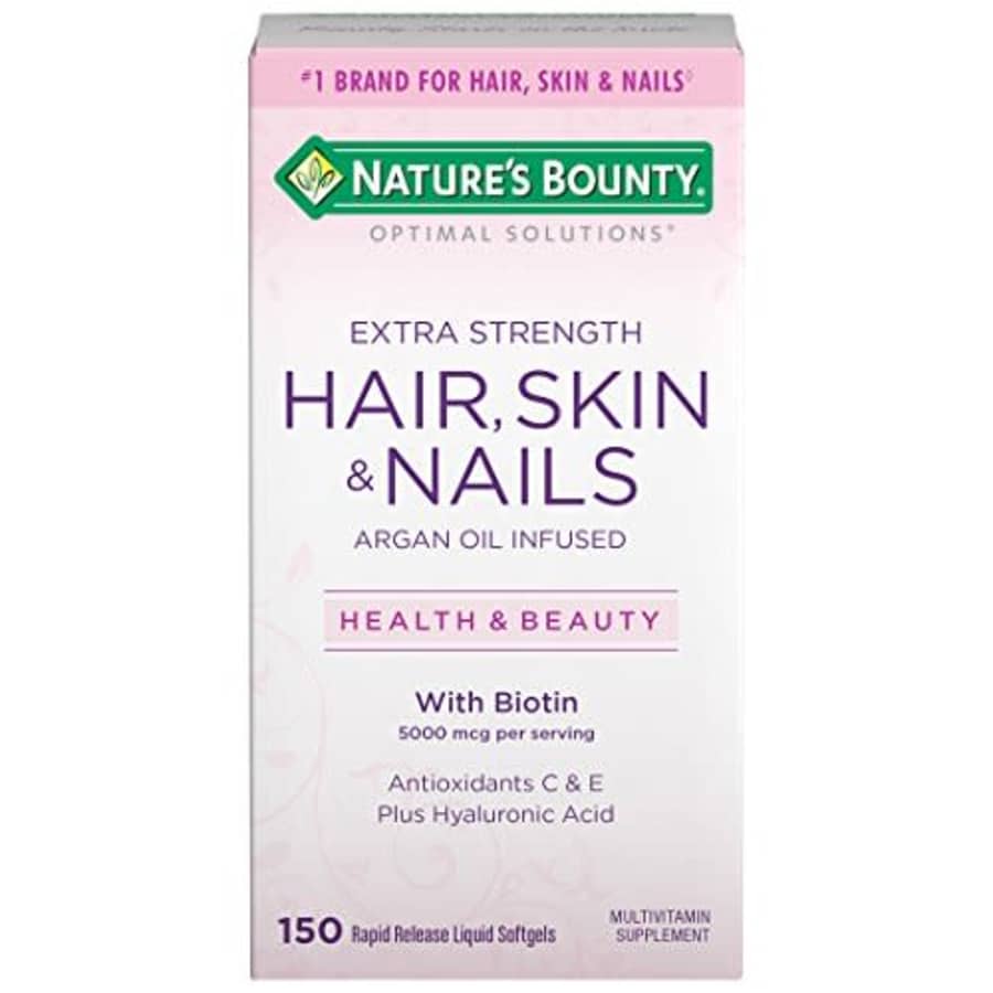 Extra Strength Hair Skin and Nails Vitamins by Nature's Bounty Optimal Solutions, Vitamin C, for $11