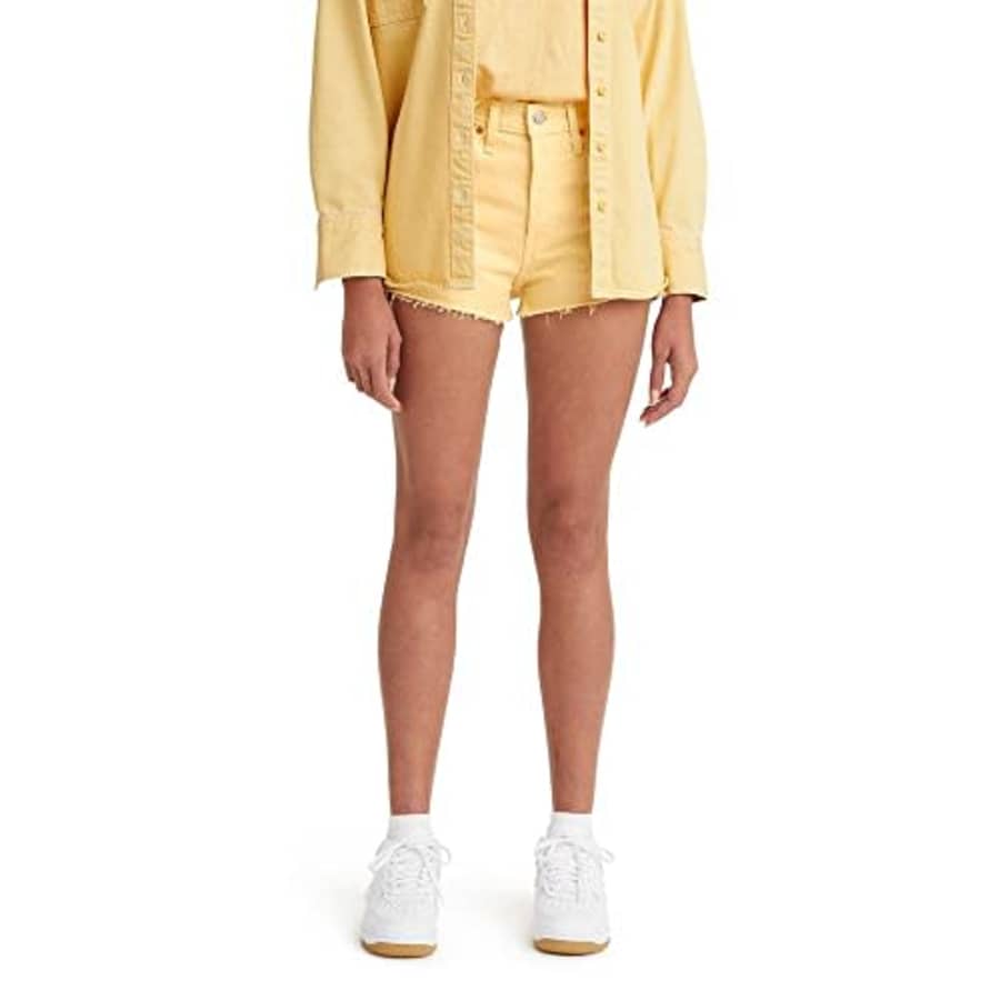 Levi's Women's 501 Original Shorts, Washed Pineapple Short - Yellow, 33 for $10
