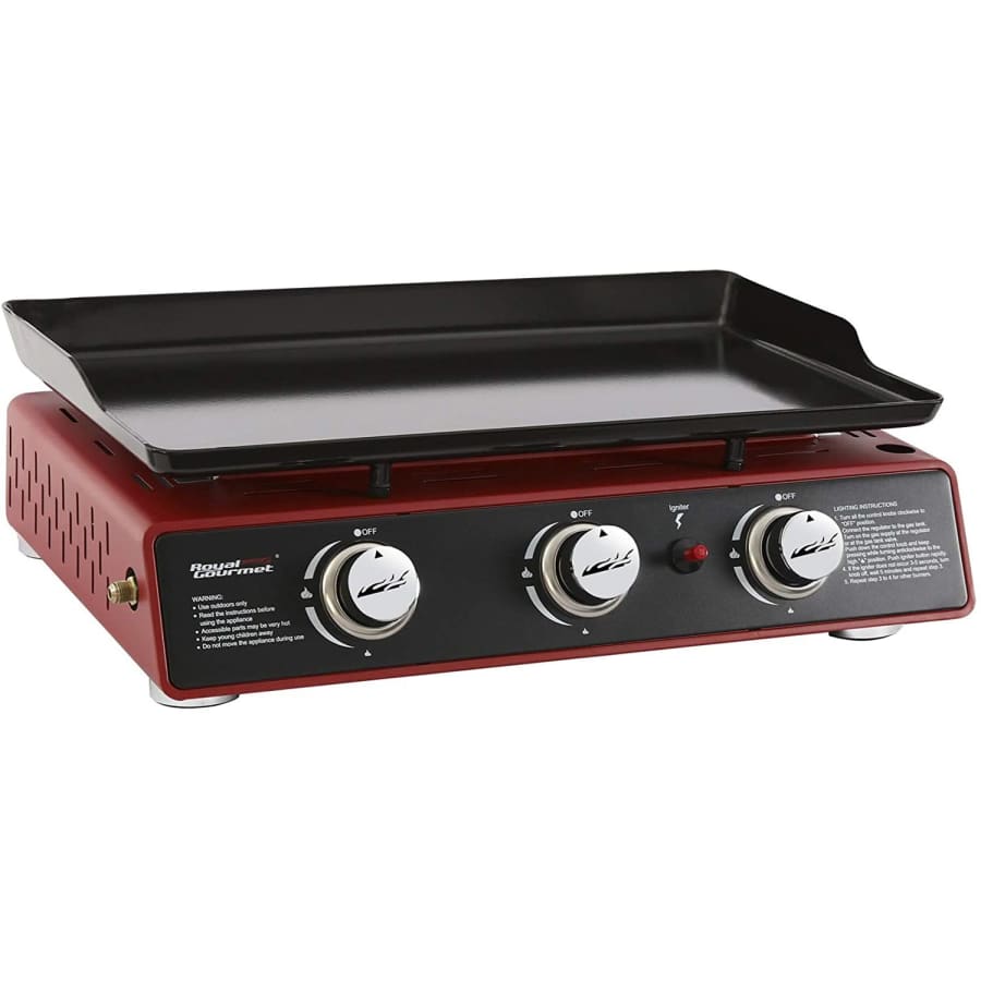 Royal Gourmet 24" 25,500-BTU 3-Burner Portable Tabletop Gas Griddle for $90 Royal Gourmet 24" 25,500-BTU 3-Burner Portable Tabletop Gas Griddle for $90