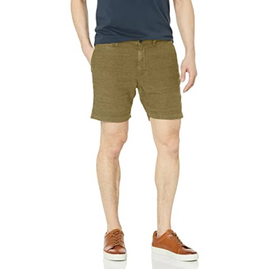 John Varvatos Men's Johnny Flat Front Shorts, Bottle Green, 28 for $29 John Varvatos Men's Johnny Flat Front Shorts, Bottle Green, 28 for $29