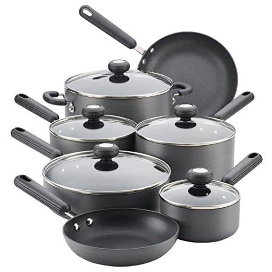 Circulon Classic Hard Anodized Nonstick Cookware Pots and Pans Set, 12 Piece, Gray for $180 Circulon Classic Hard Anodized Nonstick Cookware Pots and Pans Set, 12 Piece, Gray for $180