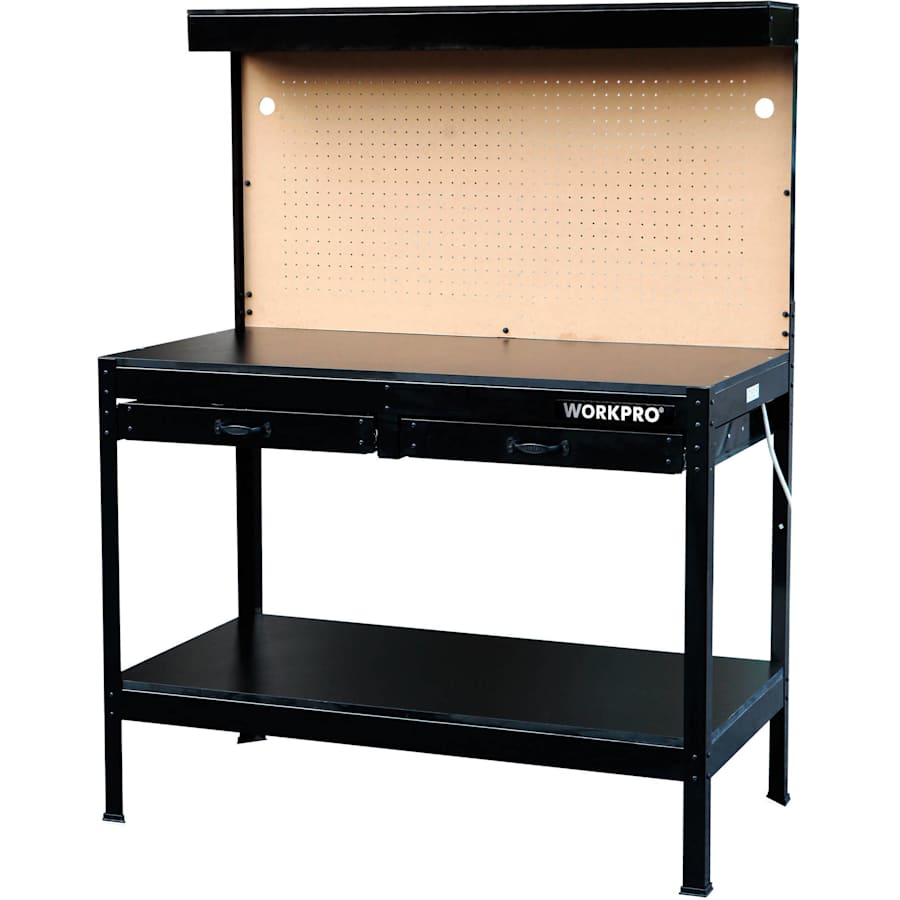 WorkPro 48" Multi Purpose Workbench with Work Light for $100 WorkPro 48" Multi Purpose Workbench with Work Light for $100