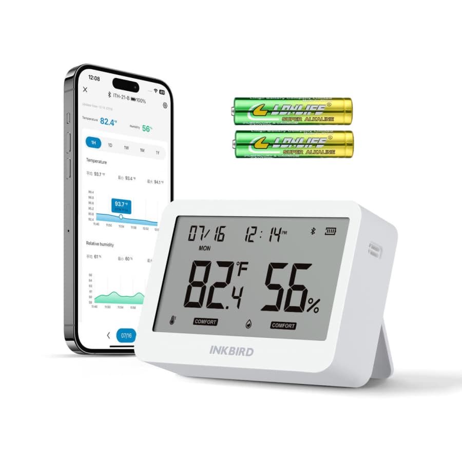 InkBird Bluetooth Hygrometer Thermometer for $15