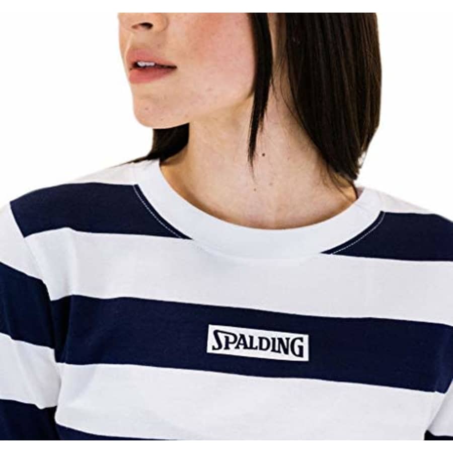 Spalding Women's Activewear Heritage Super Soft Jersey Long Sleeve Tee, Peacoat/Wht, M for $33