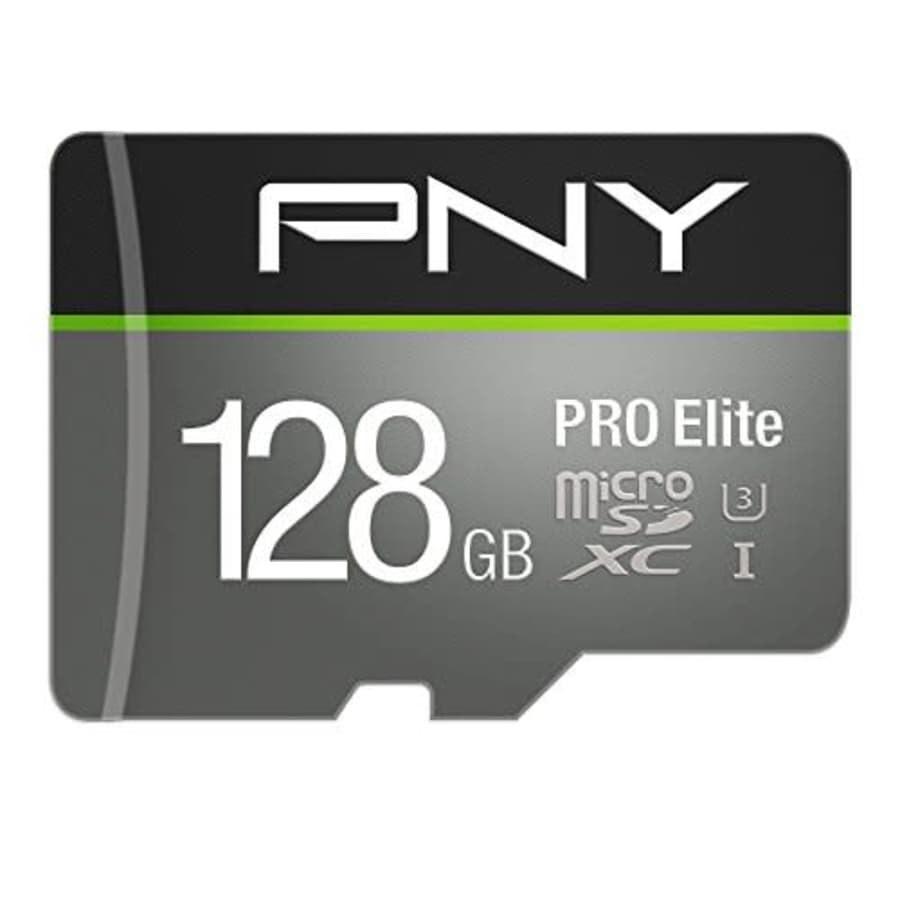 PNY U3 PRO Elite microSDXC Card - 128GB - (P-SDUX128U395PRO-GE),Black for $21 PNY U3 PRO Elite microSDXC Card - 128GB - (P-SDUX128U395PRO-GE),Black for $21
