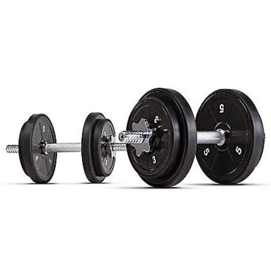 Marcy 40-lb. Adjustable Cast Iron Dumbbell Set for $65 for members Marcy 40-lb. Adjustable Cast Iron Dumbbell Set for $65 for members