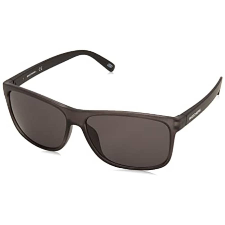 Skechers Men's Se6015 Square Sunglasses, Black, 59 mm for $14