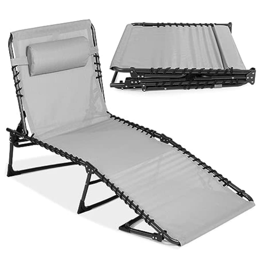 Best Choice Products Patio Chaise Lounge Chair, Outdoor Portable Folding in-Pool Recliner for Lawn, for $55 Best Choice Products Patio Chaise Lounge Chair, Outdoor Portable Folding in-Pool Recliner for Lawn, for $55